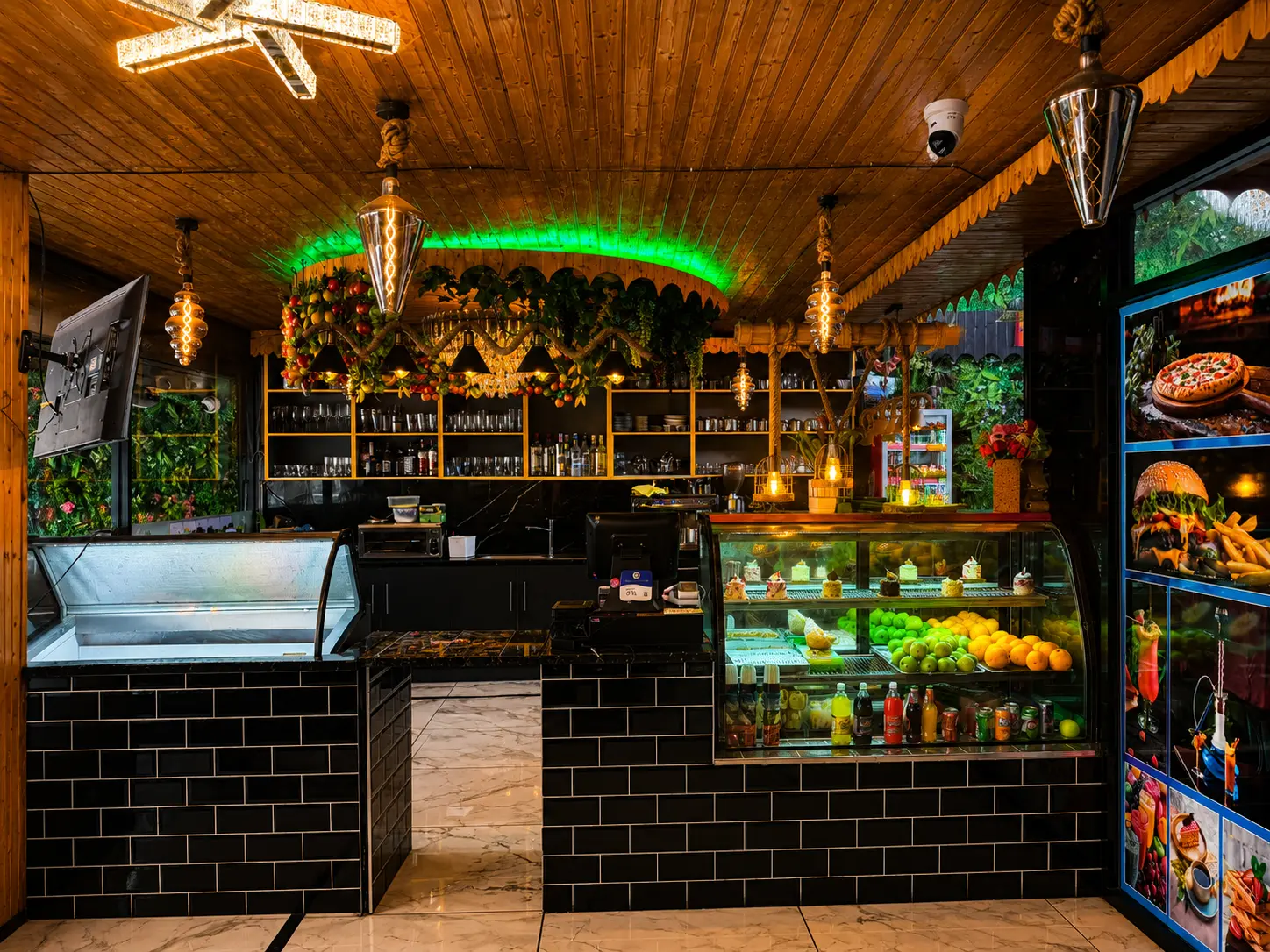 Juice and dessert counter at Arab Night